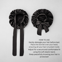 Glam Box Sleep Bonnet Black