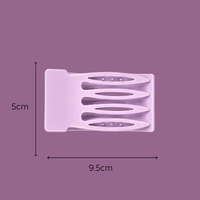 Glam Flat Wave Claw Clip Large | Purple
