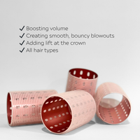 Glam Thermal Velcro Roller Pink Large