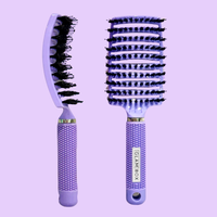 Glam Box Travel Bag Lavender with Miracle & Detangler Lilac Brush Bestie
