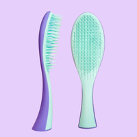 Glam Box Travel Bag Lavender with Miracle & Detangler Lilac Brush Bestie