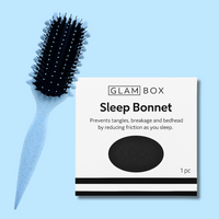 Curl Brush Sky & Sleep Bonnet Black Bestie Bundle