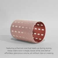 Glam Thermal Velcro Roller Pink Large