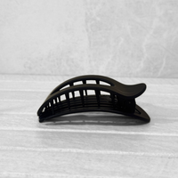 Glam Flat Claw Clip Large Matte Black