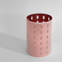 Glam Thermal Velcro Roller Pink Large