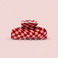 The Glam Claw Clip | Pink Checkers