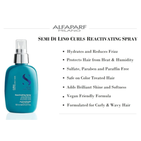 Alfaparf Milano Semi Di Lino Curls Reactivating Spray 125ml