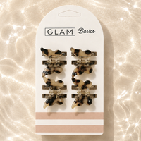 Glam Basics Butterfly Clips | Tortoiseshell Collection 4pk