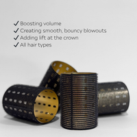 Glam Thermal Velcro Roller Black Large