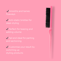 Eleven Flyaway Hair Balm + Pink Glam Sleek Styler + Pink Teasing Brush | BESTIE BUNDlE