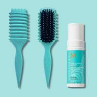 Curl Brush Ocean & Moroccan Oil Mousse Bestie Bundle
