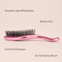 Eleven Flyaway Hair Balm + Pink Glam Sleek Styler + Pink Teasing Brush | BESTIE BUNDlE