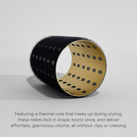 Glam Thermal Velcro Roller Black Large