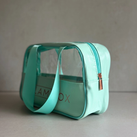 Glam Box Travel Bag Ocean with Mint Miracle & Teal Detangler Brush Bestie