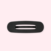 Glam Flat Wide Claw Clip Small | Black