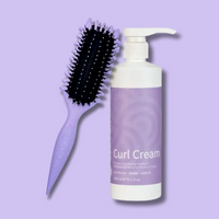 Curl Brush Lavender & Clever Curl Cream Bestie Bundle
