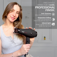 Muk Blow 3900-IR Hair Dryer - Black Edition