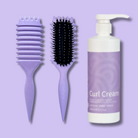 Curl Brush Lavender & Clever Curl Cream Bestie Bundle