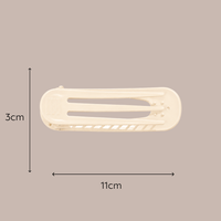 Glam Flat Wide Claw Clip Small | Light Cream