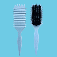 Glam Box Travel Bag Sky with Sky Curl Brush & Bluebell Afro Comb Bestie