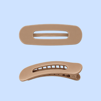 Glam Flat Wide Claw Clip Small | Light Brown