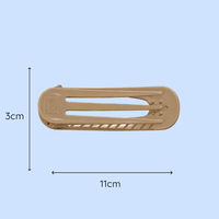 Glam Flat Wide Claw Clip Small | Light Brown