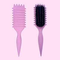 Clever Curl Curly Hair Light + Curl Brush Rose Glam Bundle