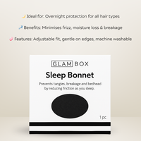 Glam Sleek Styler Brush Black & Black Sleep Bonnet Bestie Bundle