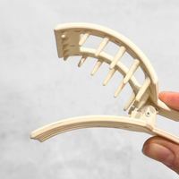 Glam Flat Claw Clip Small Cream