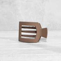 Glam Flat Claw Clip Small Mocha