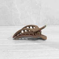 Glam Flat Claw Clip Small Mocha