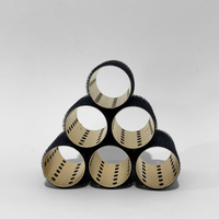 Glam Thermal Velcro Roller Black Medium 6pc