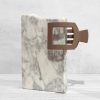 Glam Flat Claw Clip Small Mocha