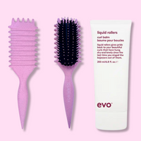Curl Brush Rose & Evo Liquid Rollers Bestie Bundle