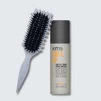 Curl Brush Pebble & KMS Control Creme Bestie Bundle