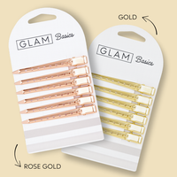 Glam Basics Flat Sectioning Clips Gold
