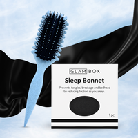 Curl Brush Sky & Sleep Bonnet Black Bestie Bundle