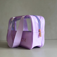 Glam Box Travel Bag Lavender with Miracle & Detangler Lilac Brush Bestie