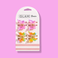 Glam Basics Butterfly Clips | Pink Rainbow 4pk