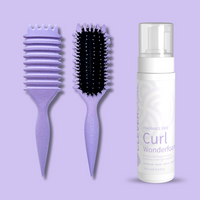 Curl Brush Lavender & Clever Curl Fragrance Free Wonderfoam Bestie Bundle