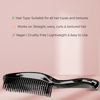 Glam Sleek Styler Brush Black & Pink Sleep Bonnet Bestie Bundle