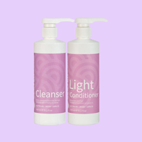 Clever Curl Cleanser & Light Conditioner 450ml & GB Travel Bag Lavender BESTIE BUNDLE