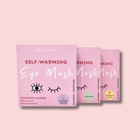 Glam Box Travel Bag Rose & Self Warming Eye Mask Triple Bestie Bundle