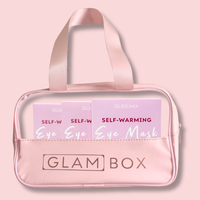 Glam Box Travel Bag Rose & Self Warming Eye Mask Triple Bestie Bundle