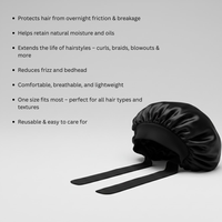 Glam Box Sleep Bonnet Black