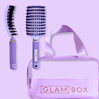 Glam Box Travel Bag Lavender & Miracle Brush Lilac Bestie