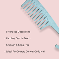 Glam Basics Detangling Comb Blue