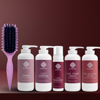 Clever Curl Curly Hair Light + Curl Brush Rose Glam Bundle