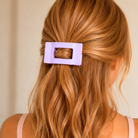 Glam Flat Wave Claw Clip Large | Purple