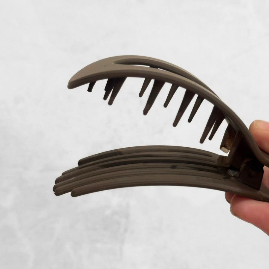 Glam Flat Claw Clip Large Matte Brunette